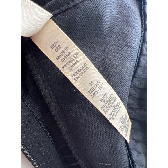 Rhonda Shear 2 Pack Striped Pin Up Bra Size Medium Black Beige Support 650.20 - Picture 5 of 9